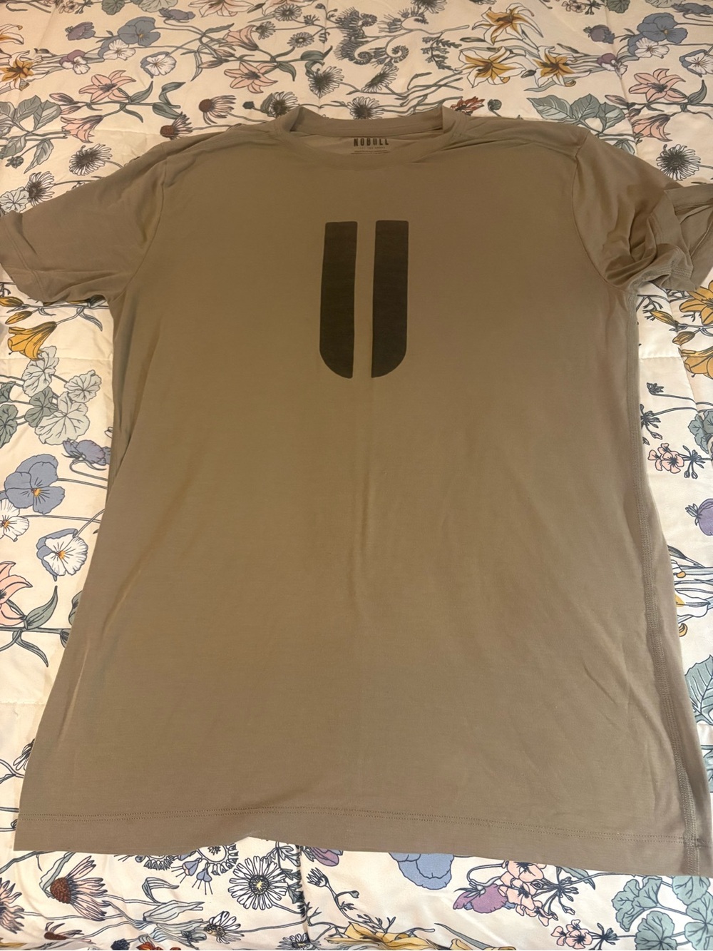 NOBULL Men's Olive Short Sleeve Tee with Black Logo